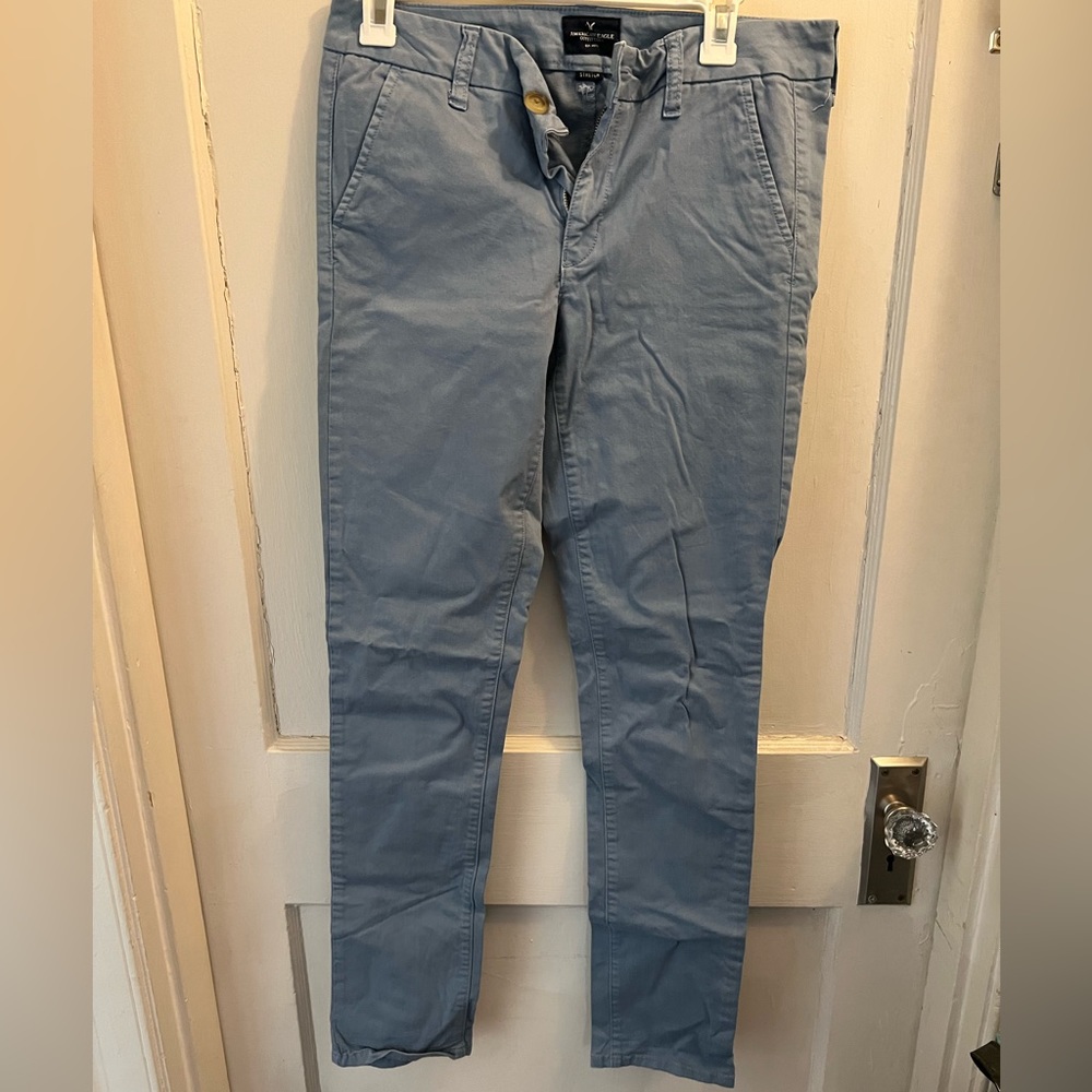 AE blue skinny pants